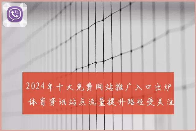 2024年十大免费网站推广入口出炉 体育资讯站点流量提升路径受关注