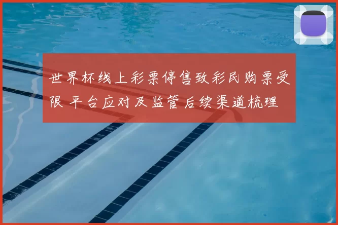 世界杯线上彩票停售致彩民购票受限 平台应对及监管后续渠道梳理